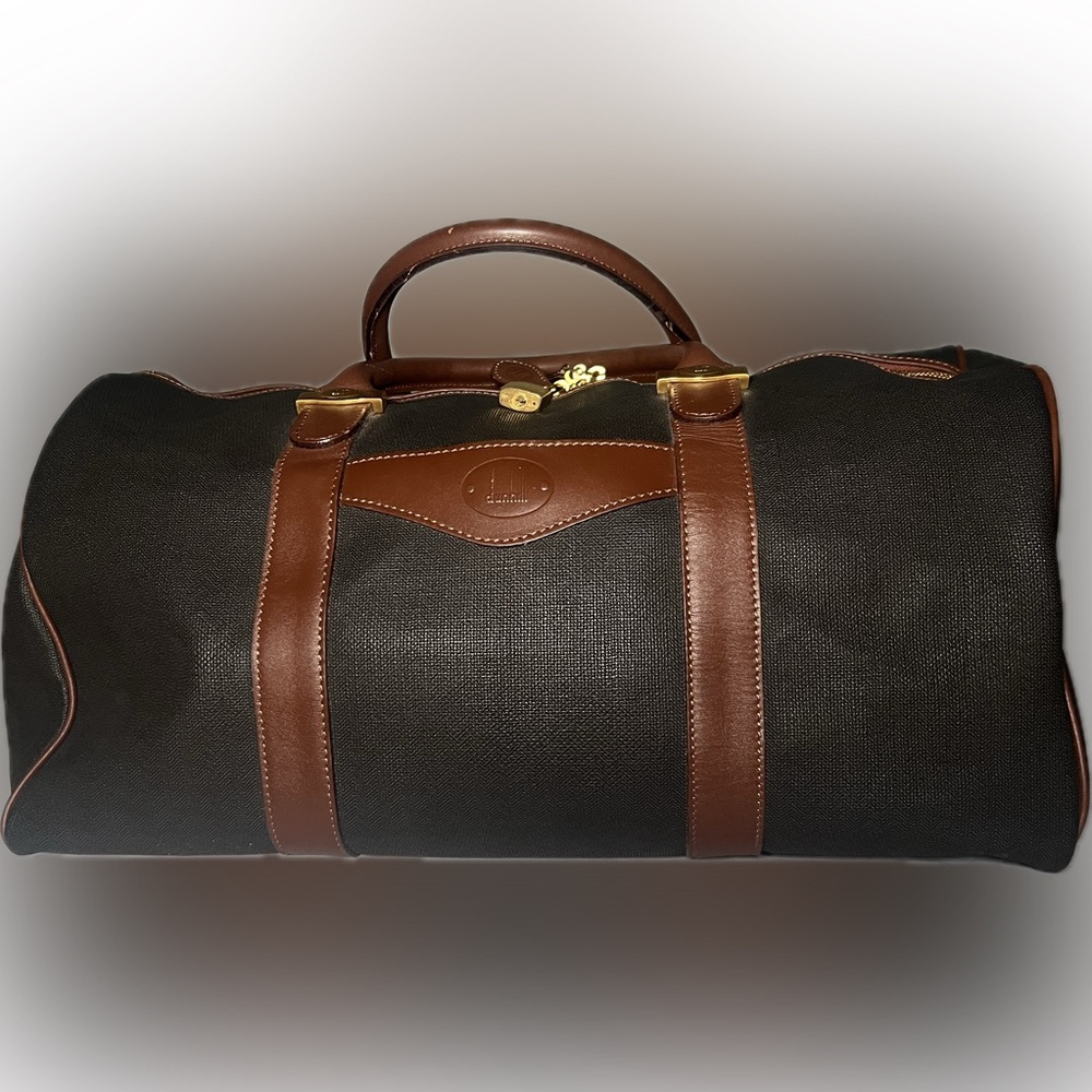 Dunhill Black and Brown Duffel Bag with Lock - Picture 1 of 15
